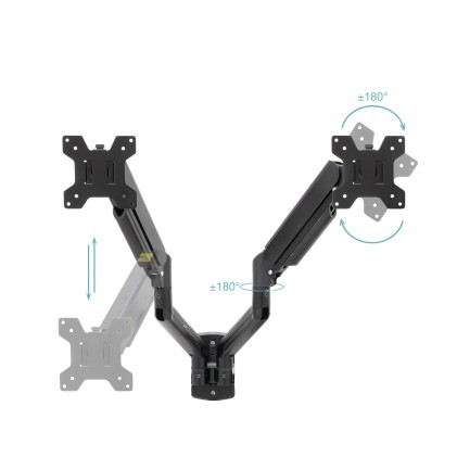 TooQ LP1434TNR-B Supporti a parete per TV 86,4 cm (34") Scrivania Bianco