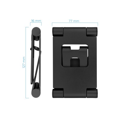 TooQ Keops Supporto passivo Telefono cellulare/smartphone, Tablet/UMPC Nero