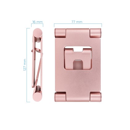 TooQ Keops Supporto passivo Telefono cellulare/smartphone, Tablet/UMPC Rose Gold