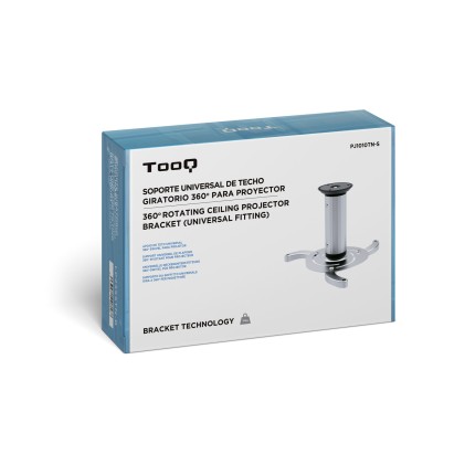 TooQ PJ1010TN-S supporto per proiettore Soffitto Argento