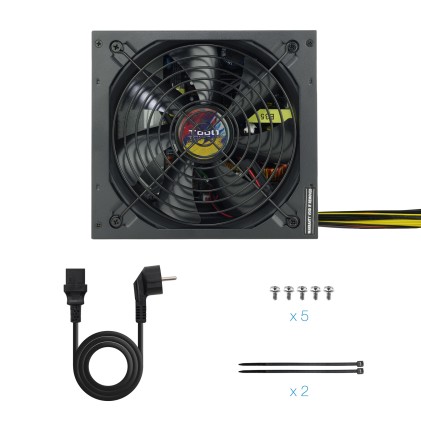 TooQ TQAPOLO-600SP alimentatore per computer 600 W 20+4 pin ATX ATX Nero