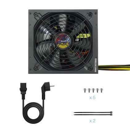TooQ TQAPOLO-650SP alimentatore per computer 650 W 20+4 pin ATX ATX Nero