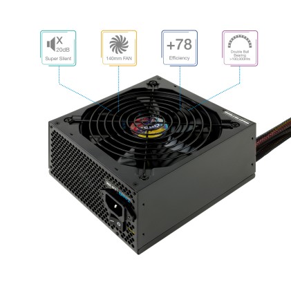 TooQ TQAPOLO-750SP alimentatore per computer 750 W 20+4 pin ATX ATX Nero