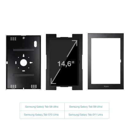 TooQ TQATTE2601-L-B supporto antifurto per tablet Nero 37,1 cm (14.6")