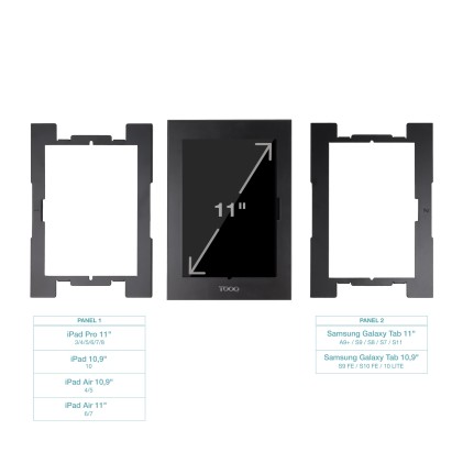 TooQ TQATTE2601-S-B supporto antifurto per tablet Nero 27,9 cm (11")