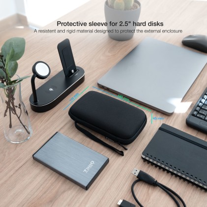 TooQ TQBC-E2503B custodia per unit&agrave; di archiviazione Custodia a tasca Nero