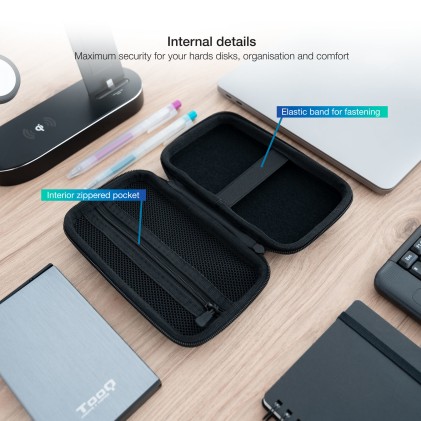 TooQ TQBC-E2503B custodia per unit&agrave; di archiviazione Custodia a tasca Nero
