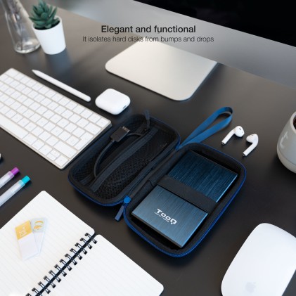 Custodia protettiva Tooq per hd esterno da 2,5" - colore Pacific Blue