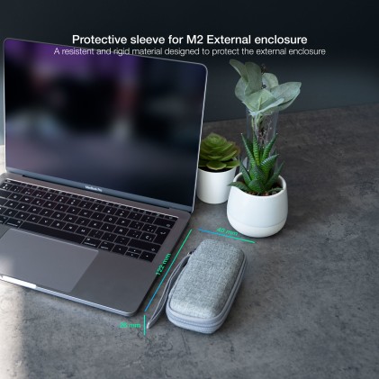 Custodia protettiva Tooq per hd esterno M2 - colore grigio