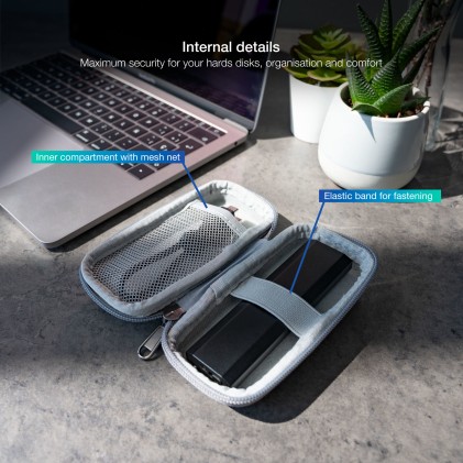 Custodia protettiva Tooq per hd esterno M2 - colore grigio