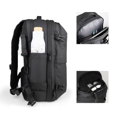 TooQ TQBP-V101-BK zaino Zaino da viaggio Nero Nylon