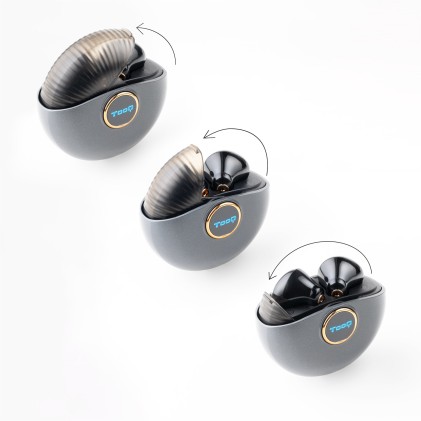 TooQ Snail Auricolare Wireless In-ear Musica e Chiamate Bluetooth Nero, Grigio