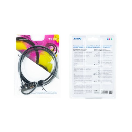 TooQ TQCLKC0015-G cavo di sicurezza Grigio 1,5 m