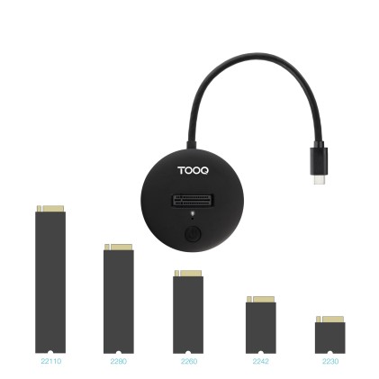 TooQ TQDS-100B docking station per unit&agrave; di archiviazione USB 3.2 Gen 2 (3.1 Gen 1) Type-C Nero