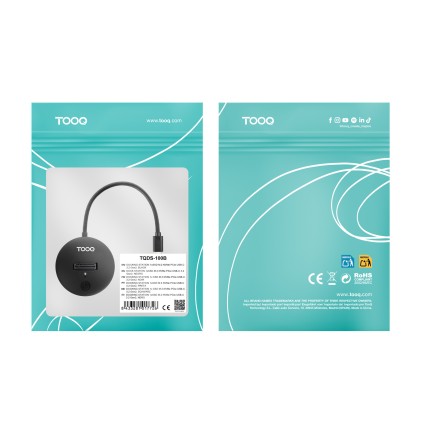 TooQ TQDS-100B docking station per unit&agrave; di archiviazione USB 3.2 Gen 2 (3.1 Gen 1) Type-C Nero