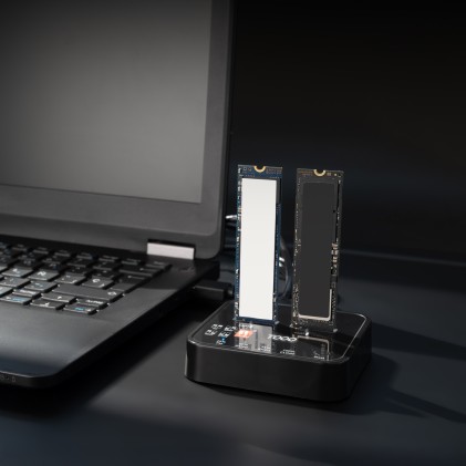 TooQ TQDS-201B docking station per unit&agrave; di archiviazione USB 3.2 Gen 2 (3.1 Gen 1) Type-C Nero
