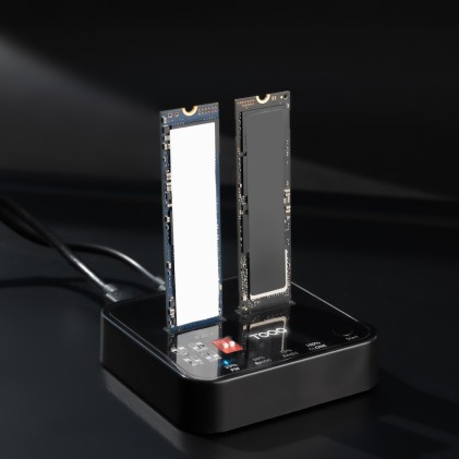 TooQ TQDS-201B docking station per unit&agrave; di archiviazione USB 3.2 Gen 2 (3.1 Gen 1) Type-C Nero