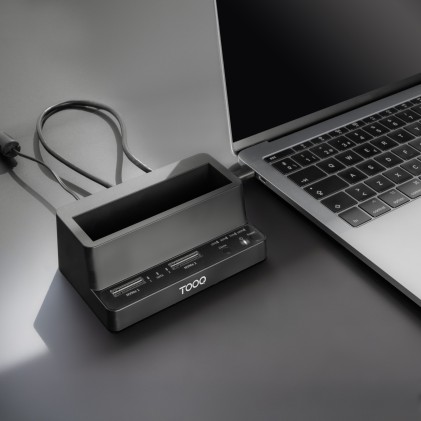 TooQ TQDS-502B docking station per unit&agrave; di archiviazione USB 3.2 Gen 1 (3.1 Gen 1) Type-C Nero