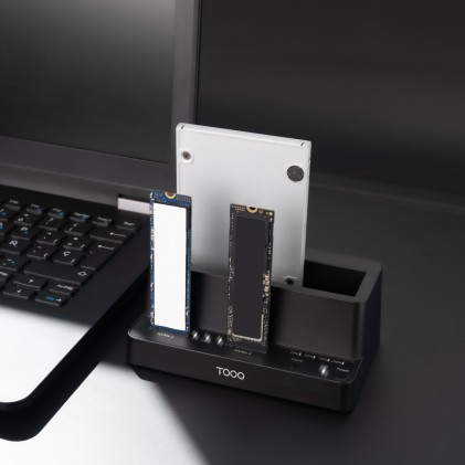 TooQ TQDS-502B docking station per unit&agrave; di archiviazione USB 3.2 Gen 1 (3.1 Gen 1) Type-C Nero