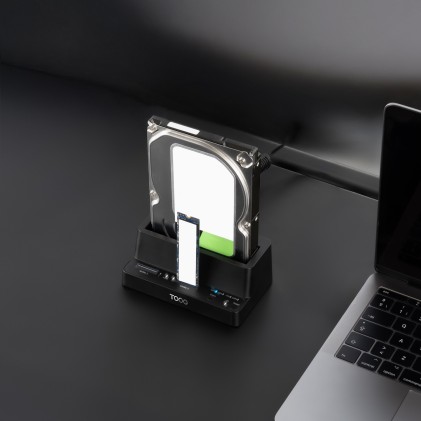 TooQ TQDS-502B docking station per unit&agrave; di archiviazione USB 3.2 Gen 1 (3.1 Gen 1) Type-C Nero