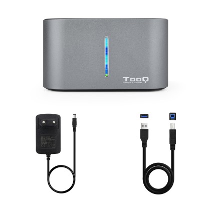 TooQ TQDS-805G docking station per unità di archiviazione USB 3.2 Gen 1 (3.1 Gen 1) Type-B Alluminio