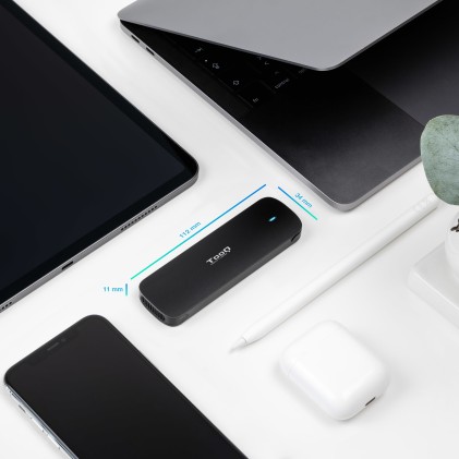 TooQ TQE-2201B contenitore di unità di archiviazione Box esterno SSD Nero M.2