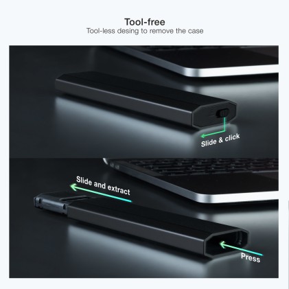 TooQ Shura Box esterno SSD Nero M.2