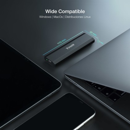TooQ Shura Box esterno SSD Nero M.2