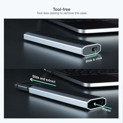 TooQ Shura Box esterno SSD Grigio M.2