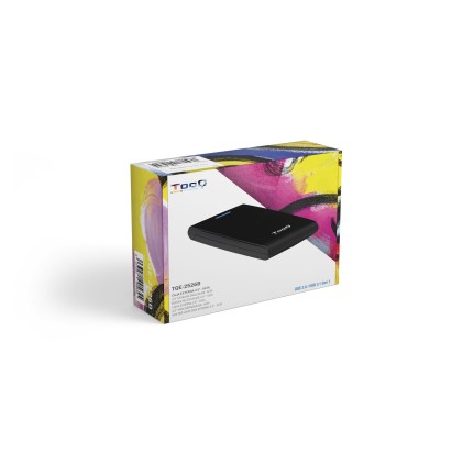 TooQ TQE-2526B contenitore di unità di archiviazione Box esterno HDD Nero 2.5" Alimentazione USB