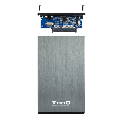 TooQ TQE-2527G contenitore di unità di archiviazione Box esterno HDD Nero, Grigio 2.5"