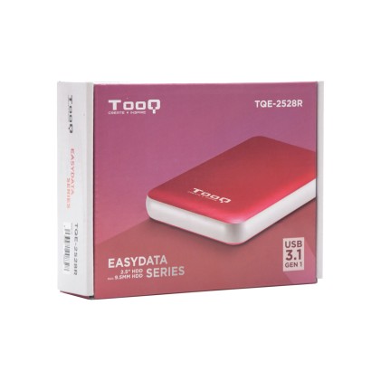 TooQ TQE-2528R contenitore di unità di archiviazione Box esterno SSD Rosso 2.5"