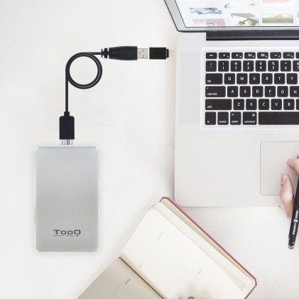 TooQ TQE-2531S contenitore di unit&agrave; di archiviazione Box esterno SSD Argento 2.5"