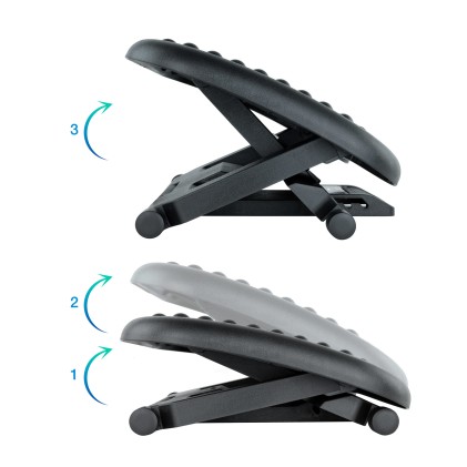 TooQ TQFR0603-B poggiapiede da scrivania Nero