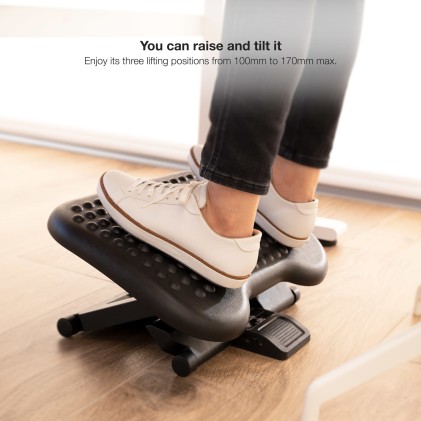 TooQ TQFR0603-B poggiapiede da scrivania Nero