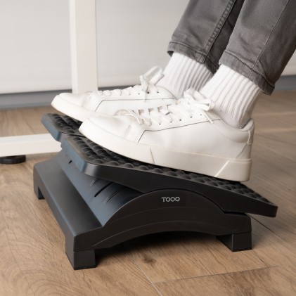 TooQ TQFR0604-B poggiapiede da scrivania Nero