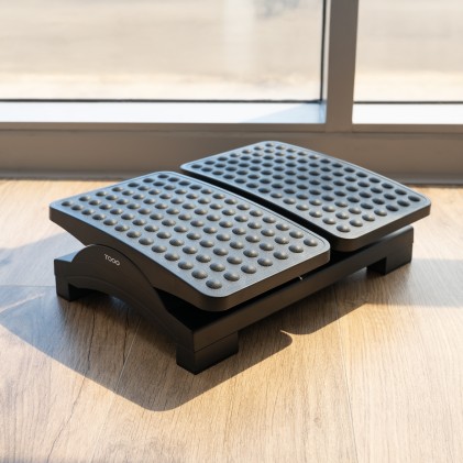 TooQ TQFR0604-B poggiapiede da scrivania Nero