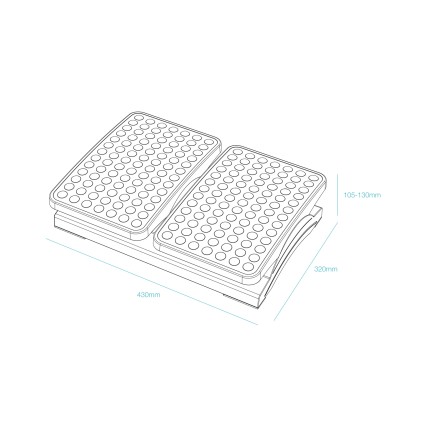 TooQ TQFR0604-B poggiapiede da scrivania Nero