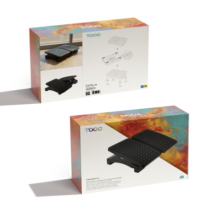 TooQ TQFR0604-B poggiapiede da scrivania Nero