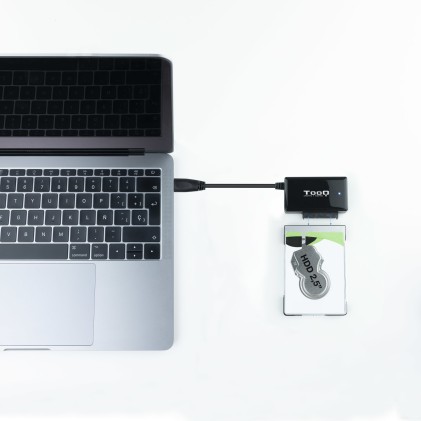 TooQ TQHDA-01A docking station per unità di archiviazione USB 3.2 Gen 1 (3.1 Gen 1) Type-A Nero