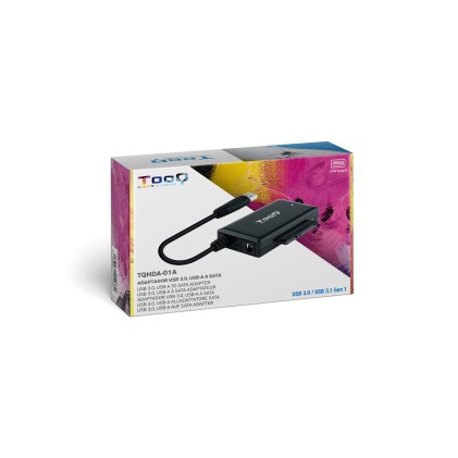 TooQ TQHDA-01A docking station per unità di archiviazione USB 3.2 Gen 1 (3.1 Gen 1) Type-A Nero