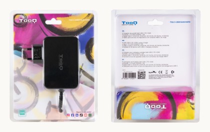 TooQ TQLC-USBCGAN100PD Caricabatterie per dispositivi mobili Computer portatile, Universale Nero AC Interno