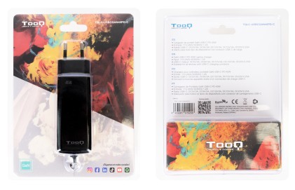 TooQ TQLC-USBCGAN45PD-C Caricabatterie per dispositivi mobili Computer portatile, Universale Nero AC Interno