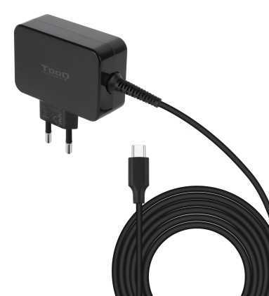 TooQ TQLC-USBCGAN45PD Caricabatterie per dispositivi mobili Computer portatile, Universale Nero AC Interno