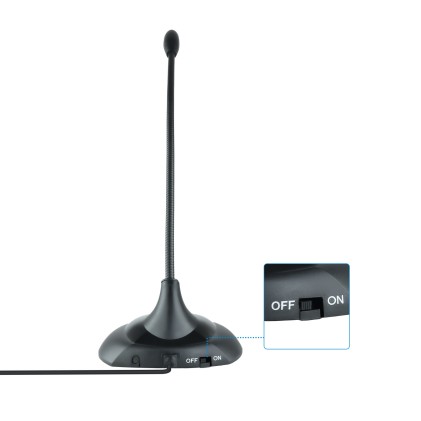 TooQ TQMM-213 microfono Nero Microfono per notebook