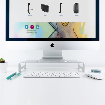 TooQ TQMR0004 supporto da tavolo per Tv a schermo piatto 33 cm (13") Libera installazione Argento