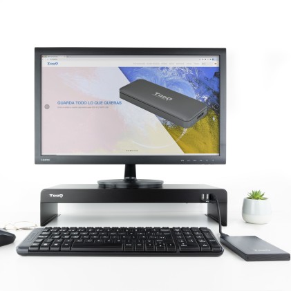 TooQ TQMR0124 supporto da tavolo per Tv a schermo piatto Libera installazione Nero