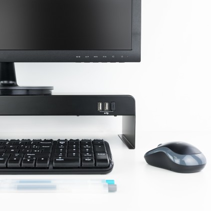 TooQ TQMR0124 supporto da tavolo per Tv a schermo piatto Libera installazione Nero