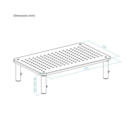 TooQ TQMR081 Supporti a parete per TV Scrivania Nero