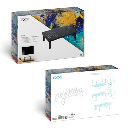 TooQ TQMR081 Supporti a parete per TV Scrivania Nero